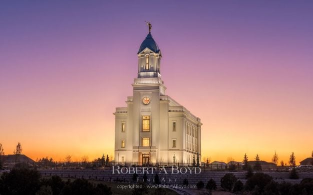 Picture of Cedar City Temple Like A Fire is Burning
