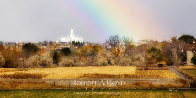 Picture of Mt Timpanogos Temple Rainbow