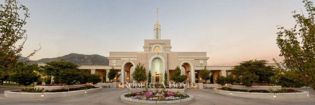 Picture of Mt Timpanogos Temple Evening Panoramic