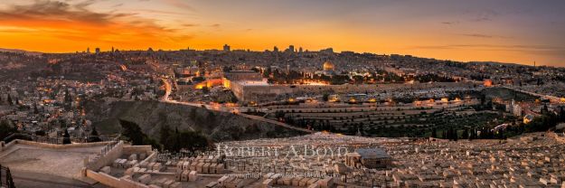 Picture of Jerusalem Sunset Panoramic