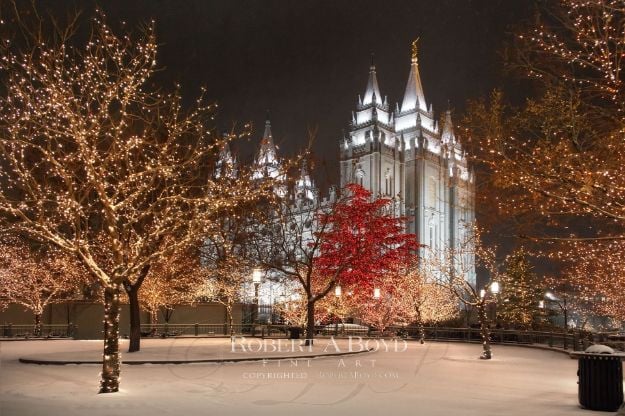 Picture of Salt Lake Temple Silent Night