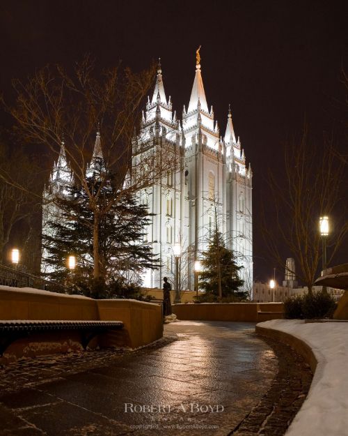 Picture of Salt Lake Temple Snow Path