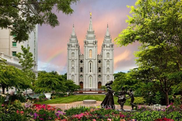 Picture of Salt Lake Temple Rainbow