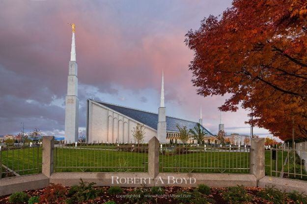 Picture of Boise Temple Evening