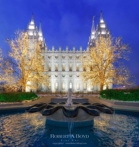 Picture of Salt Lake Winter Blue Fountain