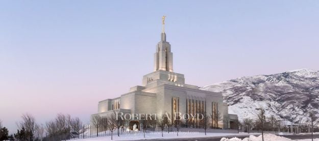 Picture of Draper Temple Winter Panoramic