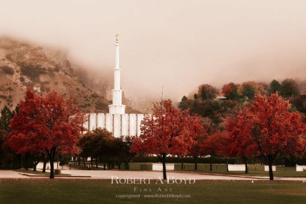 Picture of Provo Temple 01 Sepia