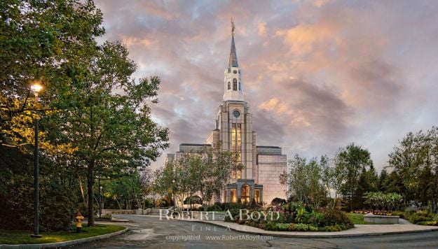 Picture of Boston Temple Evening