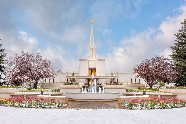 Picture of Denver Temple Late Snow