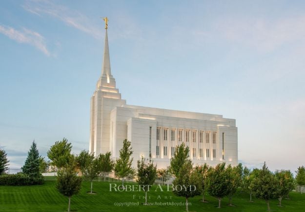 Picture of Rexburg Temple Peaceful Morning