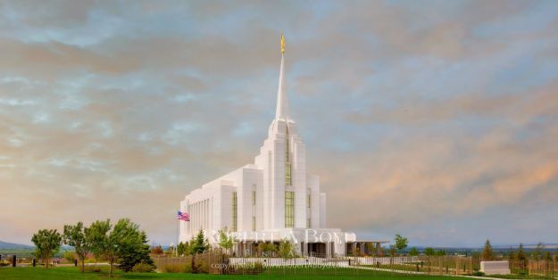 Picture of Rexburg Temple Twilight