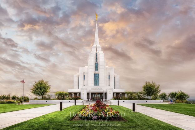 Picture of Rexburg Temple Sunset Glow
