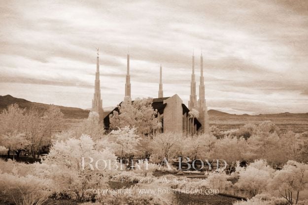 Picture of Las Vegas Temple IR (infrared)
