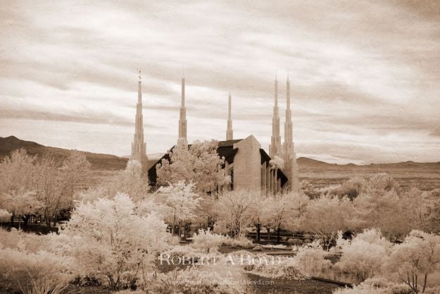 Picture of Las Vegas Temple IR (infrared)