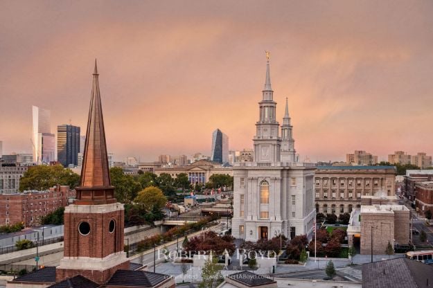 Picture of Philadelphia Temple and City