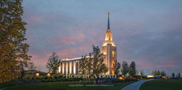 Picture of Twin Falls Temple Evening