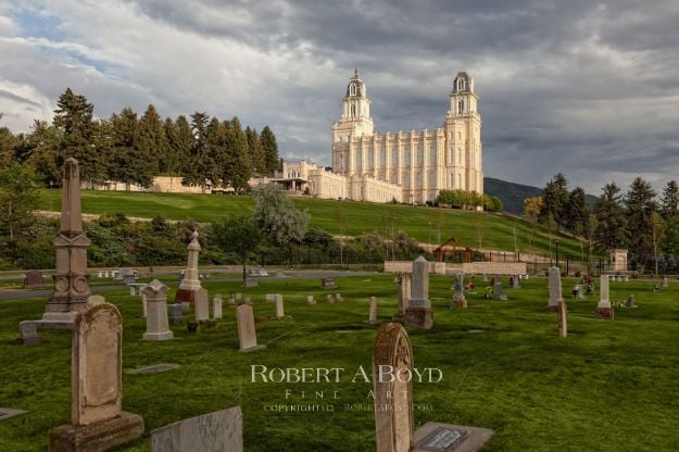 Picture of Manti Temple With Cemetery