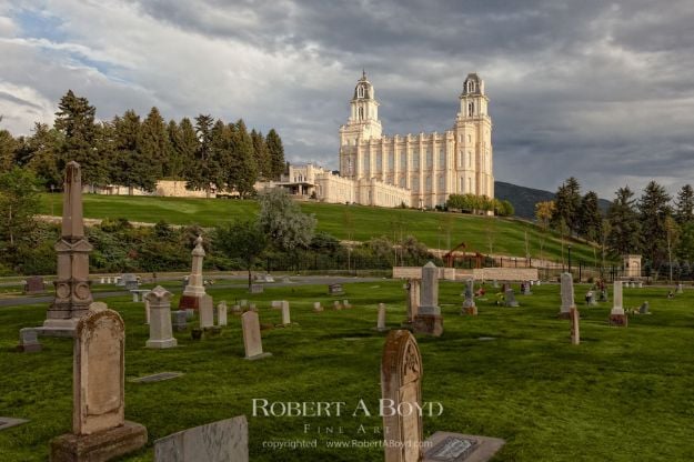 Picture of Manti Temple With Cemetery