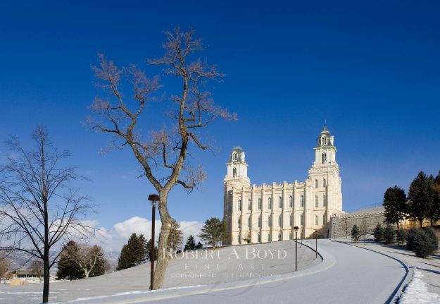 Picture of Manti Temple Snow Path