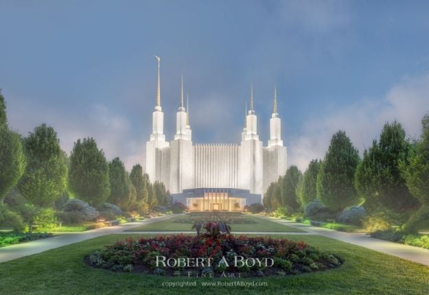 Picture of Washington DC Temple Peaceful Night