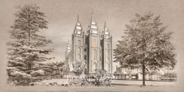 Picture of Salt Lake Temple - Time and All Eternity (light series)