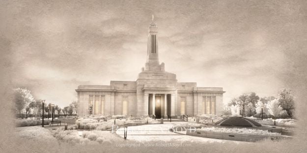 Picture of Indianapolis Temple - Time and All Eternity (light series)