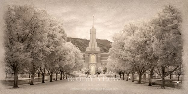Picture of Mount Timpanogos Temple - Time and All Eternity (light series)