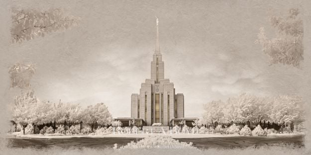 Picture of Oquirrh Mountain Temple - Time and All Eternity (light series)