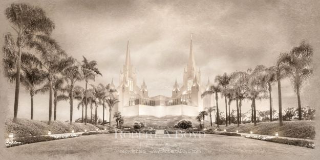 Picture of San Diego Temple - Time and All Eternity (light series)