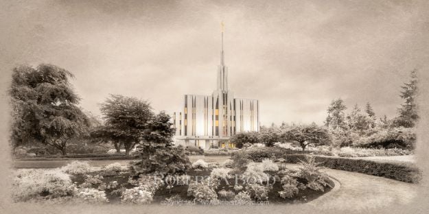 Picture of Seattle Temple - Time and All Eternity (light series)