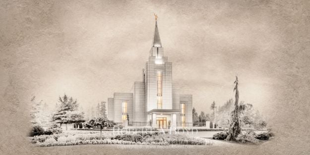 Picture of Vancouver Temple - Time and All Eternity (light series)