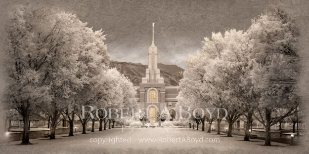 Picture of Mt Timpanogos Temple - Time and All Eternity (gray series)