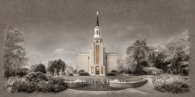 Picture of Boston Temple - Time and All Eternity (gray series)