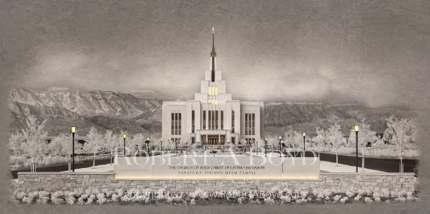 Picture of Saratoga Springs Temple - Time and All Eternity (gray series)