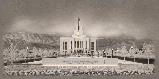 Picture of Saratoga Springs Temple - Time and All Eternity (gray series)