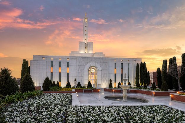 Madrid Spain Temple - Spring Sunset