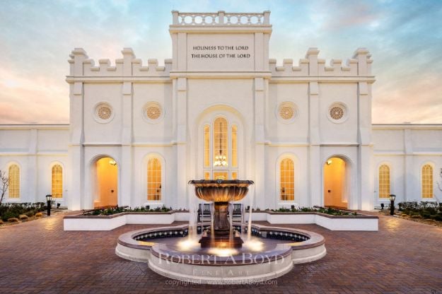 a picture of the St. George Temple